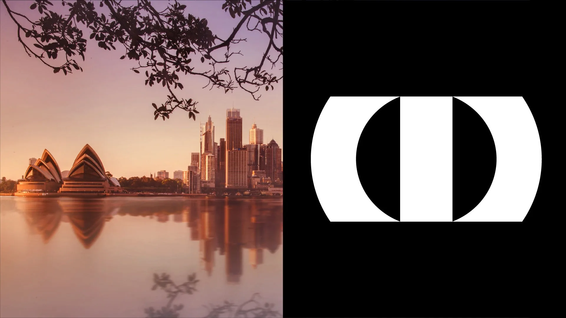 Sydney Opera House and central business district reflected on calm harbor water at sunrise, shown alongside the OneTrust logo on a black background.