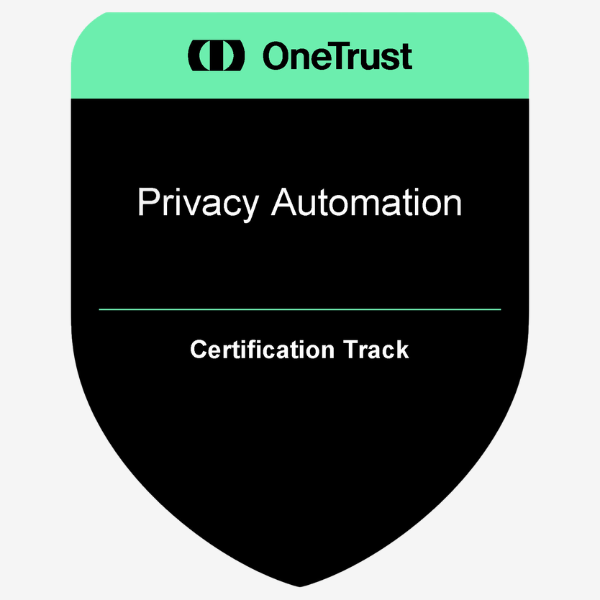 onetrust certification badge for Privacy Automation track