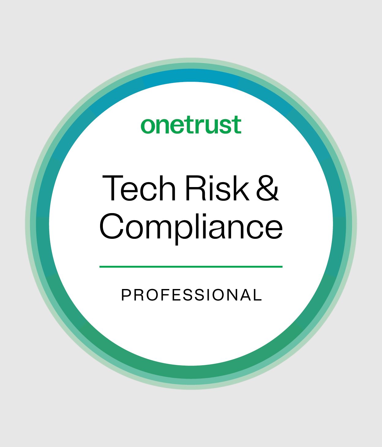Circle icon that reads "OneTrust Tech Risk & Compliance: Professional"