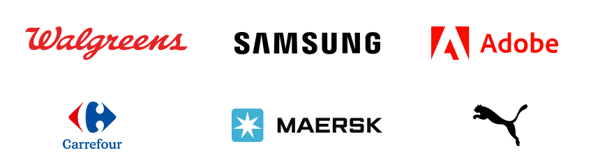 ot-graphic-logo-lockup-privacy-auto-complete-color Logo lockup with Walgreens, Samsung, Adobe, Carrefour, Maersk and Puma logos