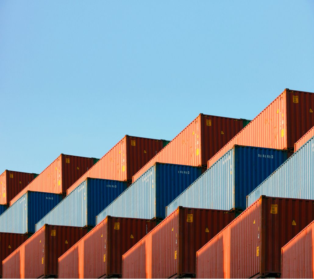 Stack shipping containers